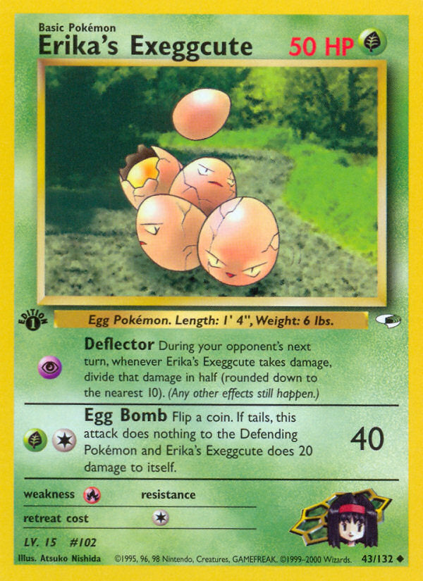 Gym Heroes Erika's Exeggcute #43/132 first edition